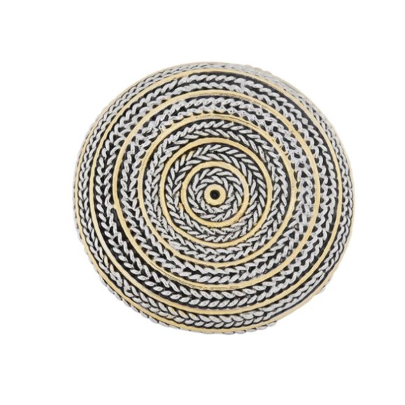 Antique Gold and Sterling Silver Oversized Earring - Picture 2 of 3